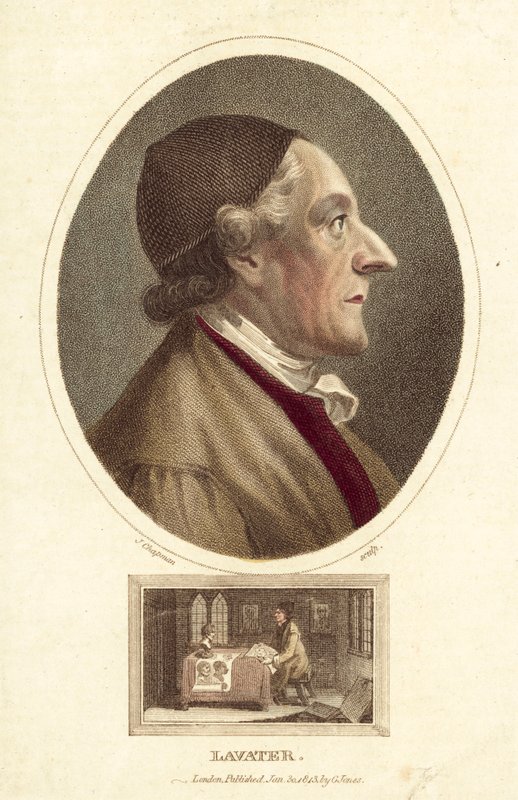 Johann Kaspar Lavater, schweizisk digter, filosof, fysiognom og teolog (farvestik) af English School