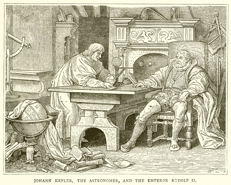 Johann Kepler, astronomen og kejser Rudolf II af English School