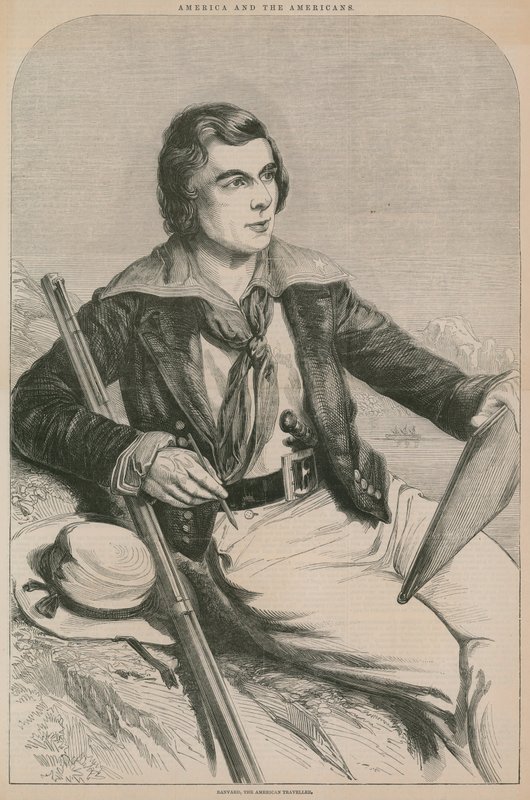 John Banvard, den amerikanske rejsende (kobberstik) af English School