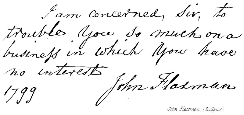 John Flaxman, (skulptør) af English School