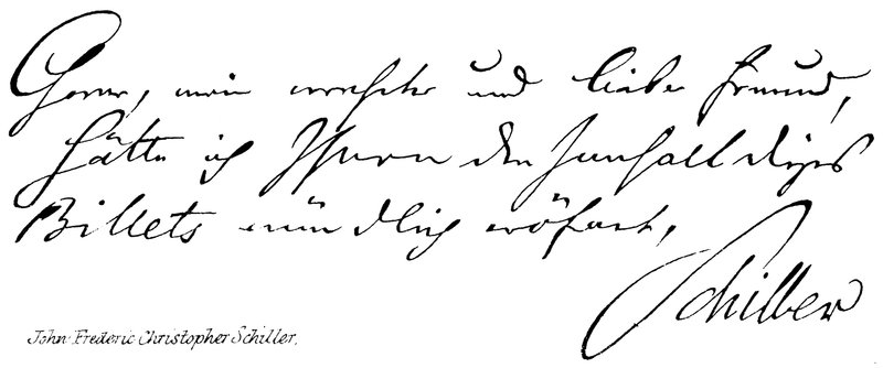 John Frederic Christopher Schiller af English School