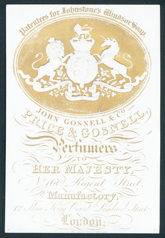 John Gosnell & Co, sent, Price & Gosnell, handelskort af English School