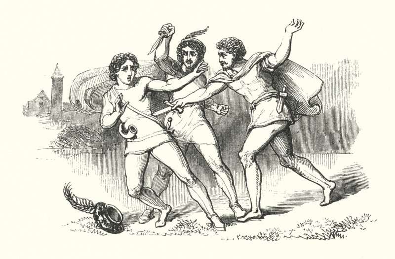 John Keats: Illustration til Isabella (kobberstik) af English School
