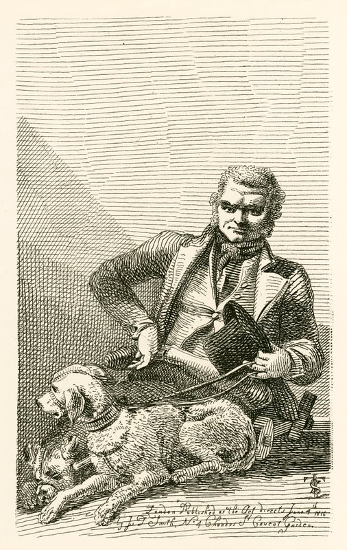 John MacNally fra Tyrone county med sine to hunde Boxer og Rover af English School