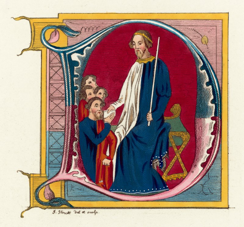John Of Gaunt, Duke Of Lancaster (farvet gravering) af English School