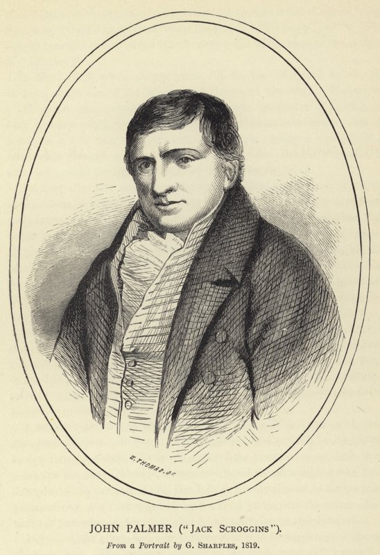 John Palmer, Jack Scroggins, Fra et portræt af G Sharples, 1819 af English School