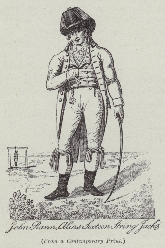 John Rann, alias Sixteen String Jack (gravering) af English School