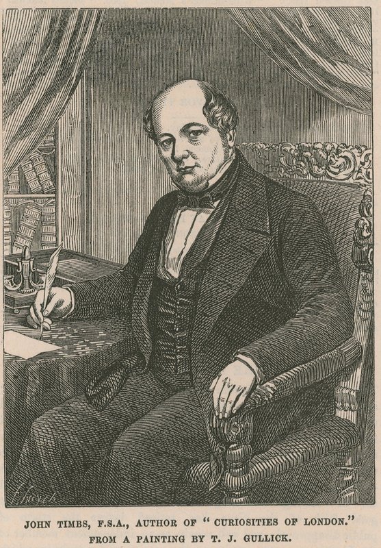 John Timbs, FSA, forfatter til Curiosities of London fra et maleri af T J Gullick af English School