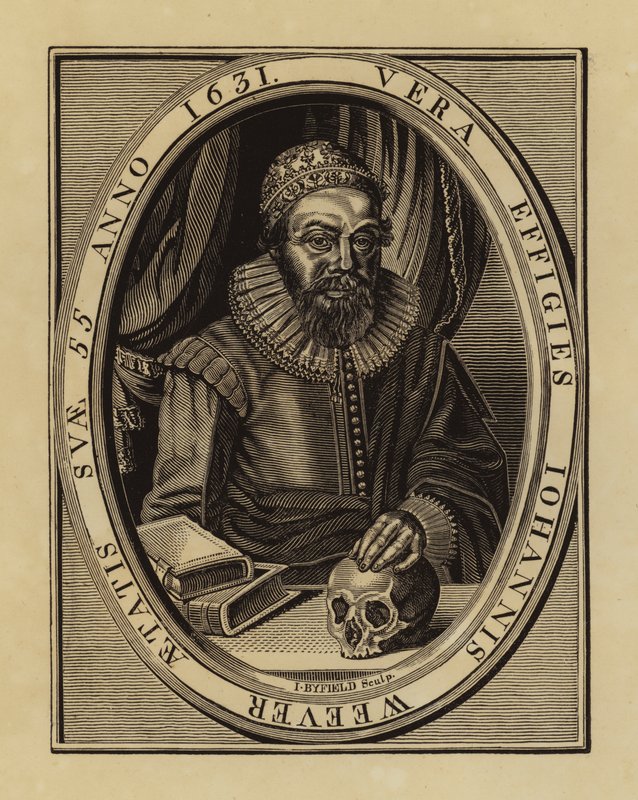 John Weever, engelsk digter og antikvar (gravering) af English School