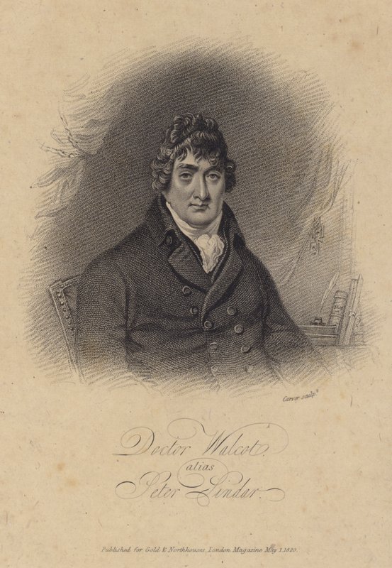 John Wolcot, engelsk læge og satiriker, der skrev under pennenavnet Peter Pindar (gravering) af English School