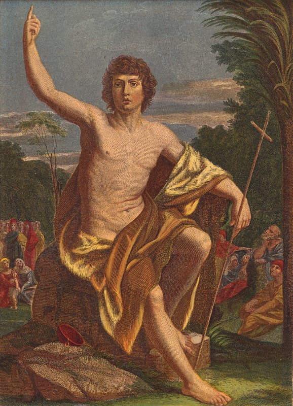 Johannes Døberen (farvelitografi) af English School