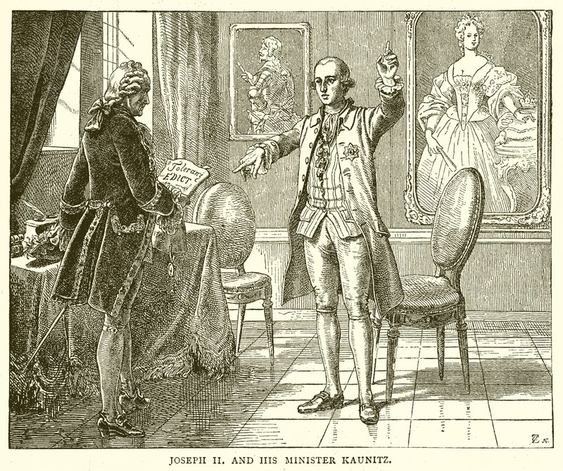 Joseph II og hans minister Kaunitz af English School