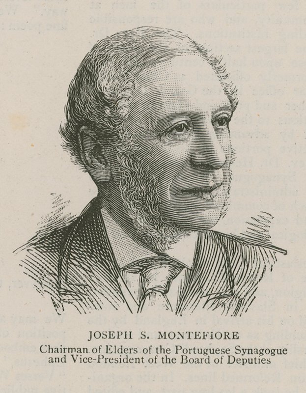Joseph S Montefiore, formand for de ældste i den portugisiske synagoge og næstformand for deputeretrådet af English School