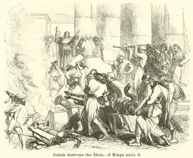 Josiah ødelægger idolerne, 2 Konger, xxiii, 4 af English School