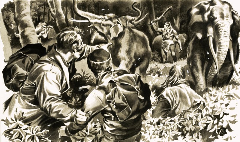 Rejsen til jordens centrum. Illustration fra føljetonen af Jules Verne af English School