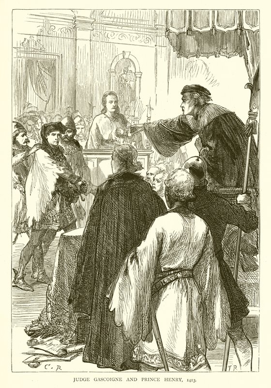 Dommer Gascoigne og Prins Henrik, 1413 af English School
