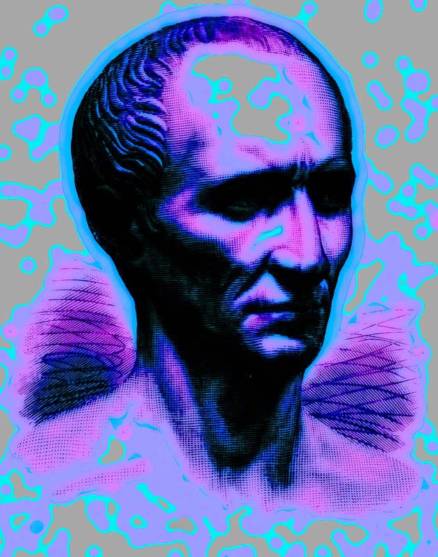 Julius Caesar, illustration fra Cassells Illustrated Universal History af Edward Ollier, udgivet 1890 (digitalt forbedret billede) af English School