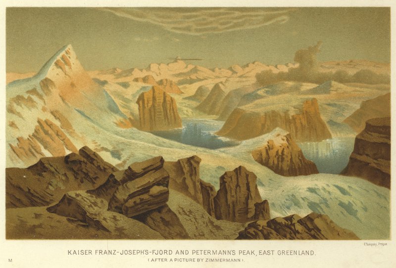 Kaiser Franz-Josephs-Fjord and Petermanns Peak, East Greenland  af English School