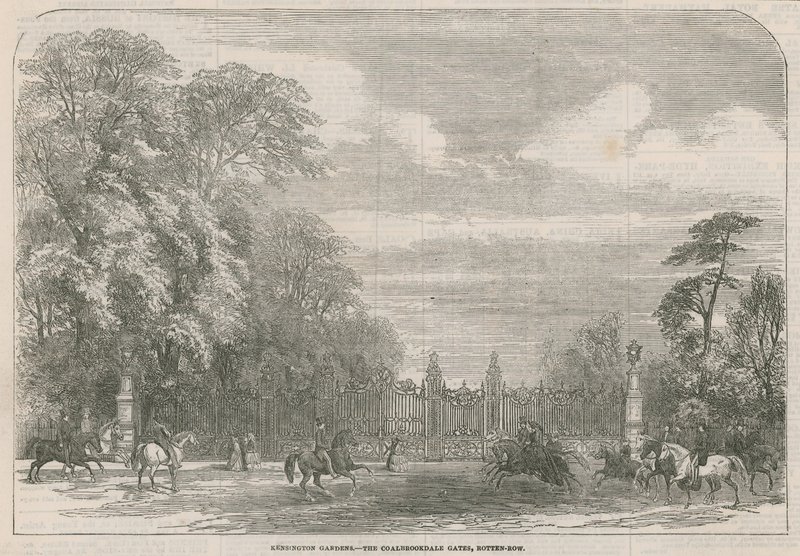 Kensington Gardens, Coalbrookdale Gates, Rotten Row, London af English School
