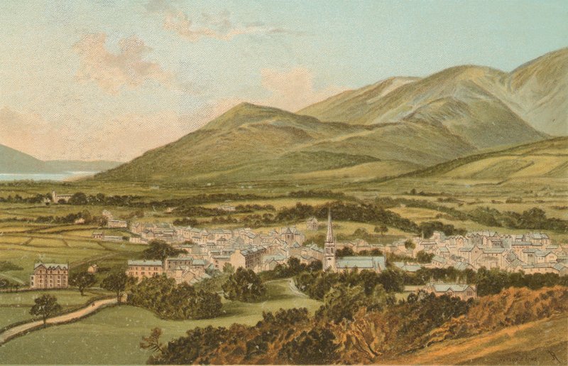 Keswick fra Castle Hill af English School