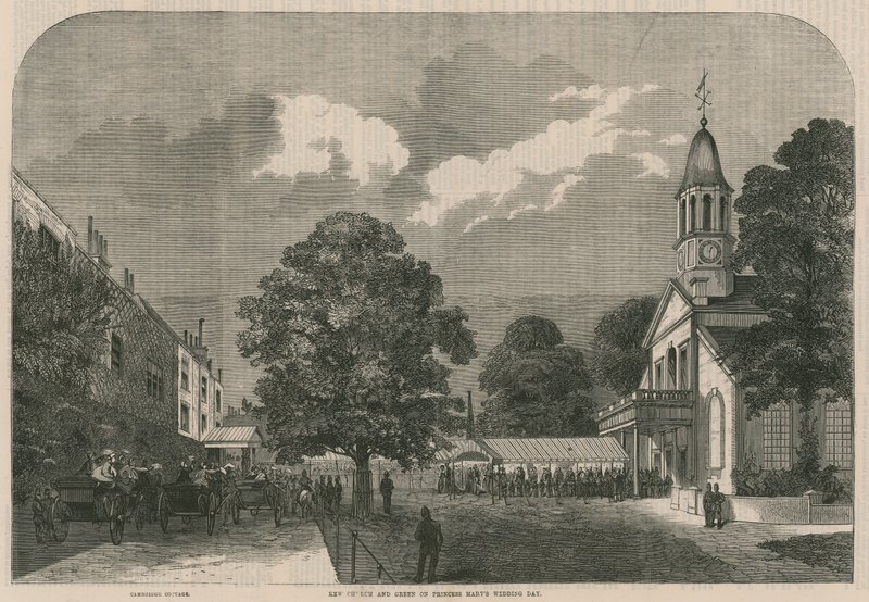 Kew Church og Green på prinsesse Marys bryllupsdag af English School