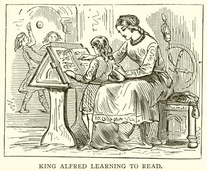 Kong Alfred lærer at læse af English School