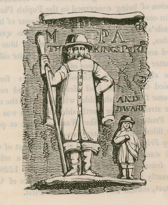 King Charles 1st Porter & Dwarf af English School