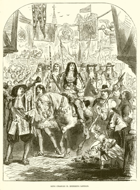 Kong Charles II. ind i London af English School