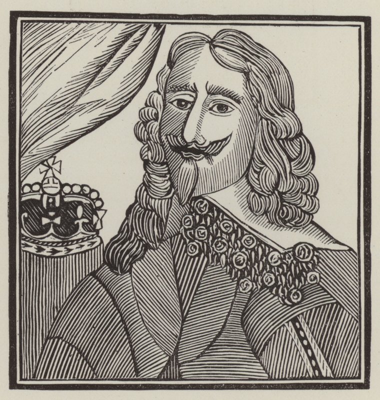 Kong Charles I, martyr (gravering) af English School