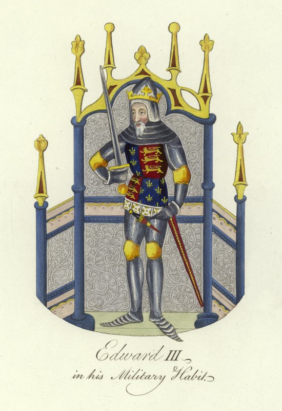 Kong Edward III af England i sin militærvane af English School