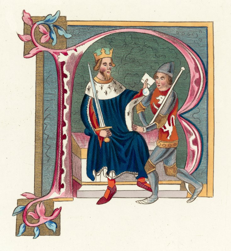 Kong Edward II (farvet gravering) af English School