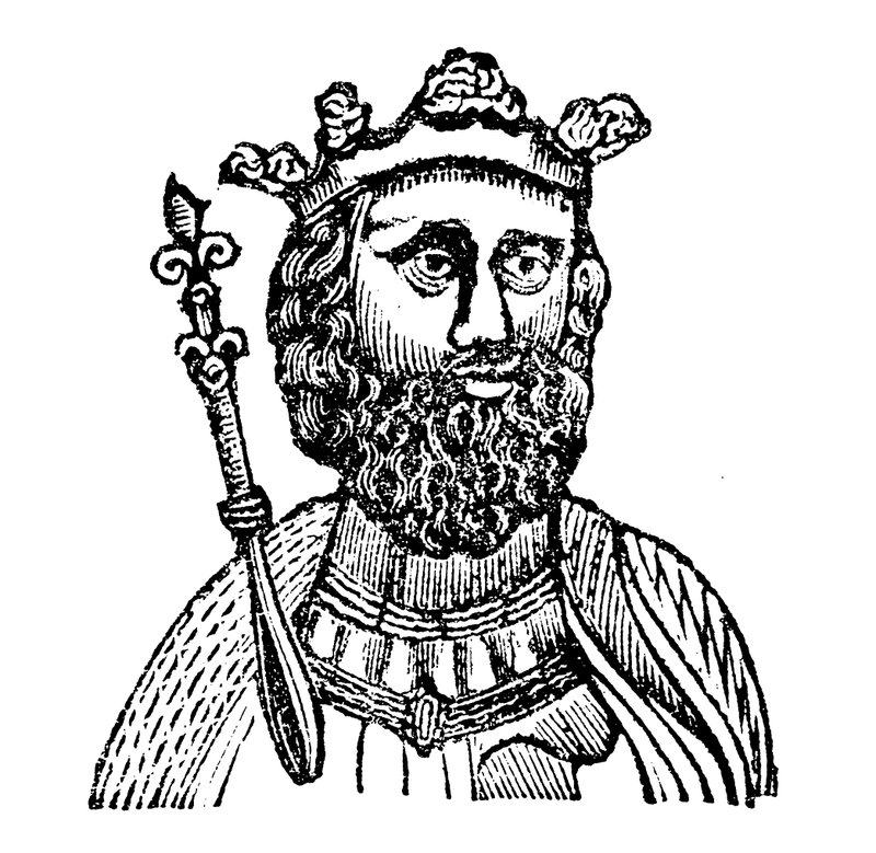 Kong Edward II, tilnavnet Caernarvon (træsnit) af English School