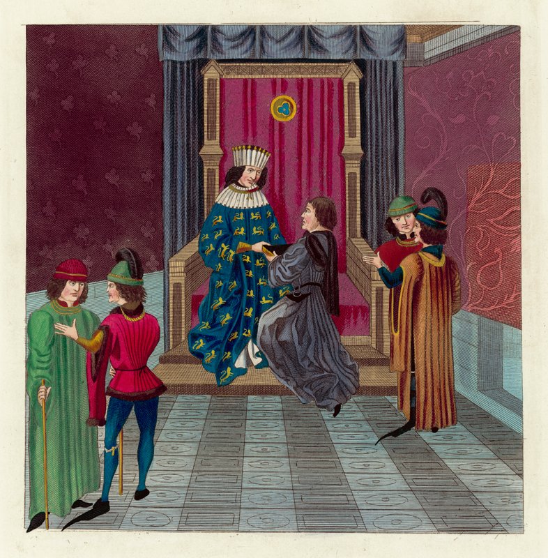 Kong Edward IV (farvet gravering) af English School