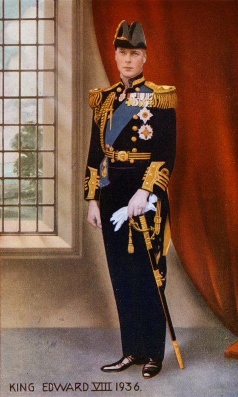 Kong Edward VIII (farvelitografi) af English School