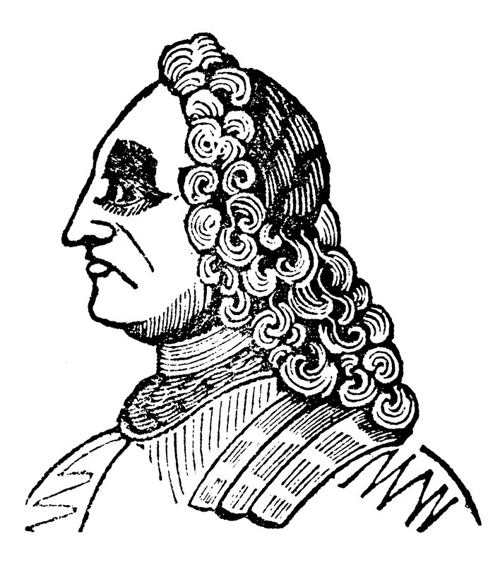 Kong George II (træsnit) af English School