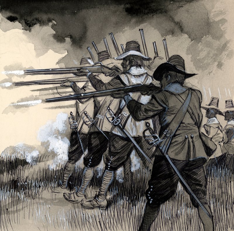 Kong Gustavus Adolphus af Sverige bevæbnede sit svenske infanteri med en let musket af English School