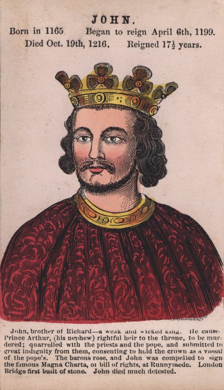 King John (farvet gravering) af English School