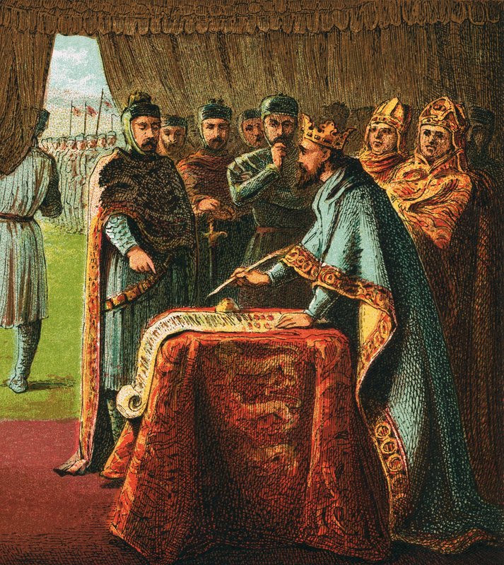 Kong John og Magna Carta af English School