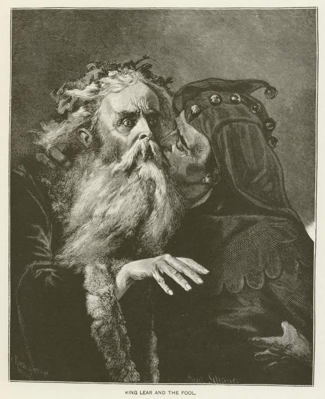 Kong Lear og dåren (gravering) af English School