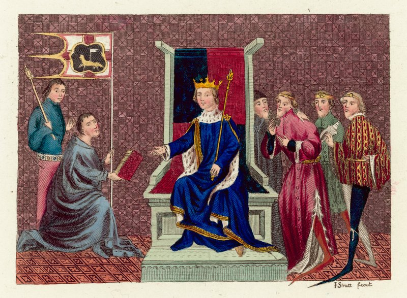 Kong Richard II (farvet gravering) af English School