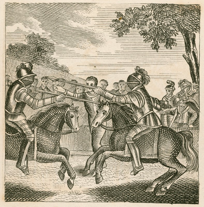 Kong Richard II forhindrede duellen mellem hertugerne af Hereford og Norfolk af English School