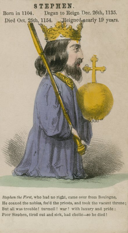 King Stephen (akvatint) af English School