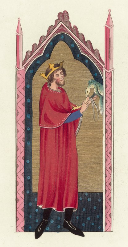 King Stephen (farvet gravering) af English School