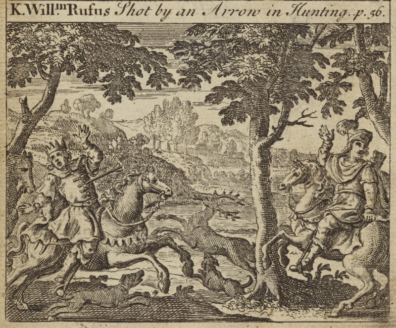 Kong William II af England skudt af en pil under jagt, 1100 af English School