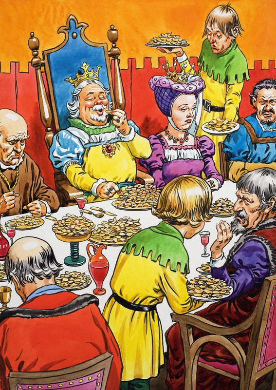 Konge og Dronning ved - usædvanlig - middag af English School