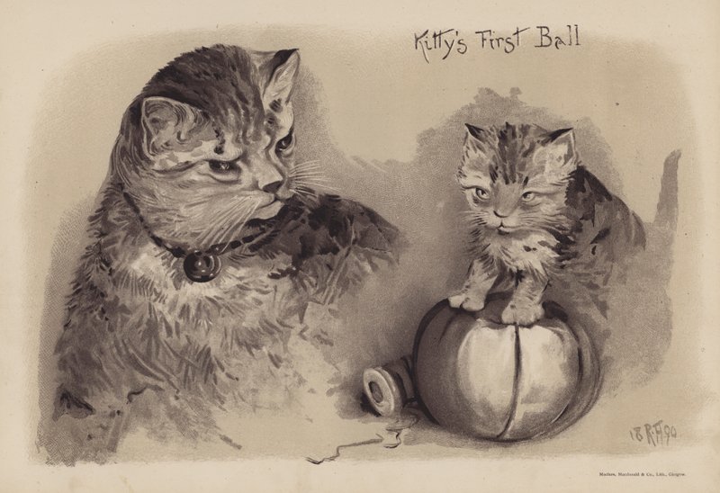 Kittys første bal (chromolitho) af English School