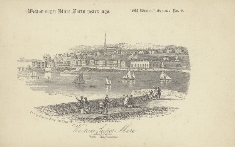 Knightstone, Weston-superhoppe (litho) af English School
