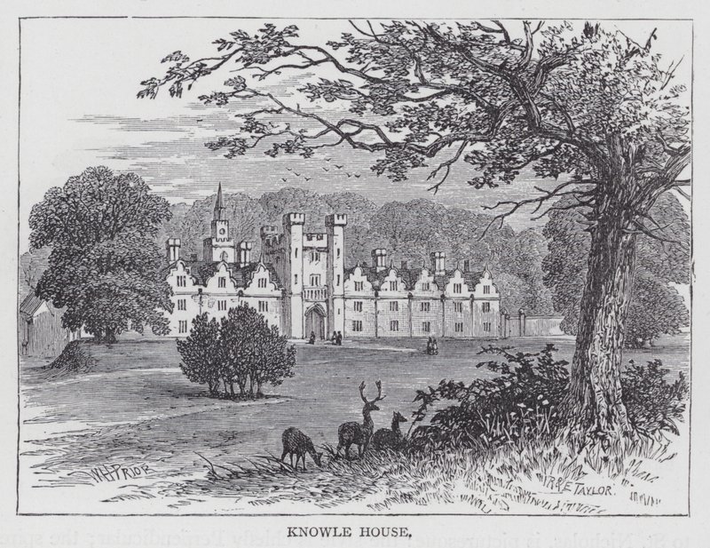 Knowle House (gravering) af English School