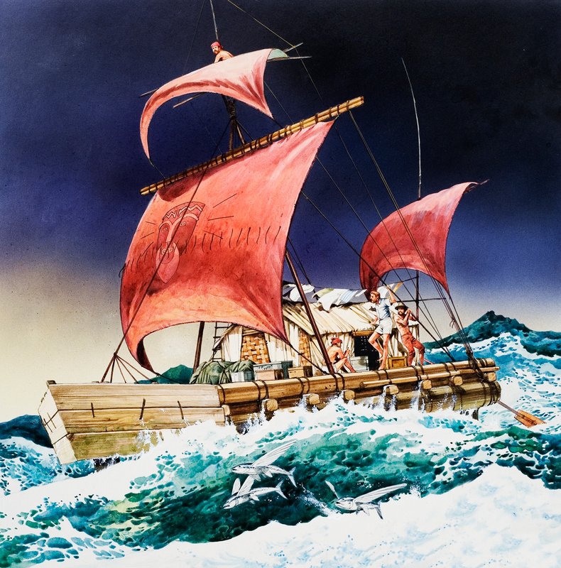 Kon-Tiki på sin episke rejse af English School