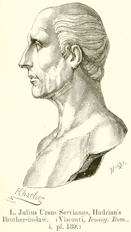 L. Julius Ursus Servianus, Hadrians Svoger. (Visconti, Iconog. Rom., i. pl. 139) af English School